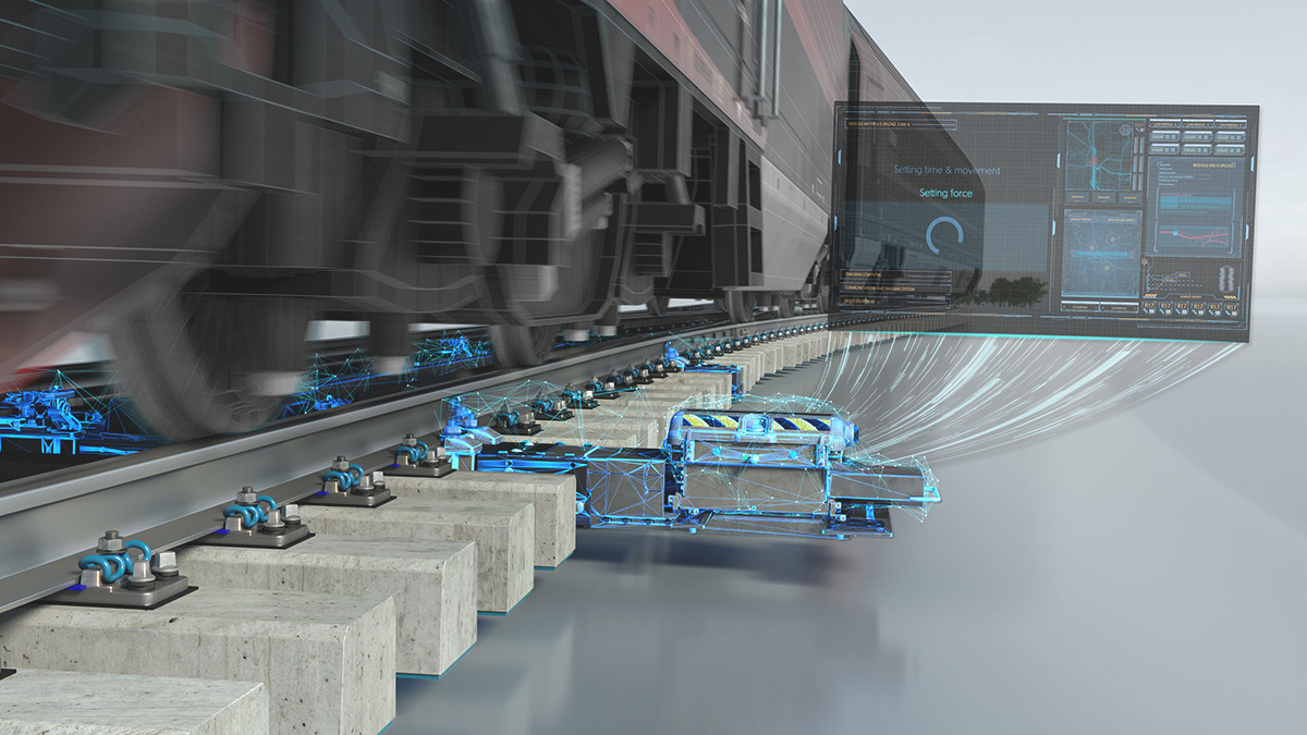 Visualization of the intelligent turnout drive of voestalpine Railway Systems