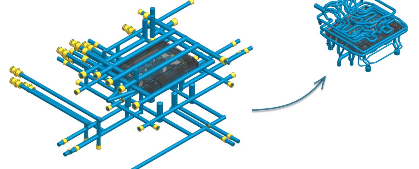 voestalpine conformal cooling design. Showing conformal cooling channels