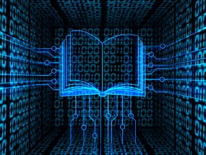 artificial image showing a book connected like a