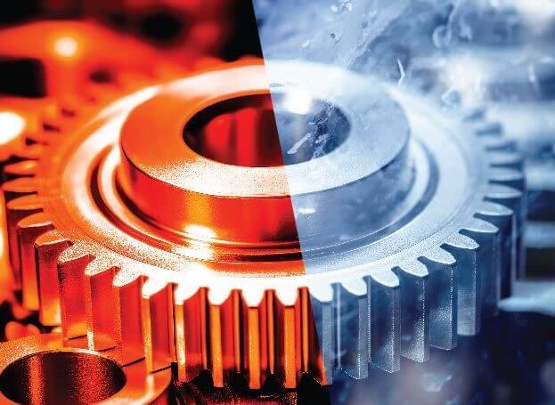 A image showing gears which can be heat treated or Cryogenic treated