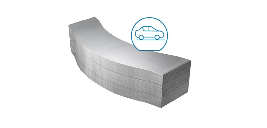 Formplatinen von voestalpine ermöglichen passgenaue Zuschnitte in Trapez-, Parallelogramm- und Bogenform.