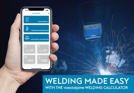 The voestalpine Welding Calculator significantly simplifies calculations prior to welding.
