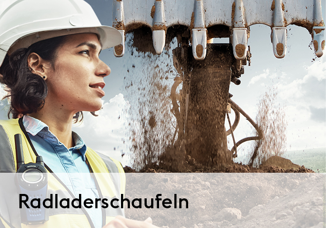 Mit durostat® Stählen gewährleisten Radladerschaufeln eine effiziente und langlebige Handhabung.